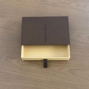 Empty Louis Vuitton Dark Brown and Cream Accessory Box